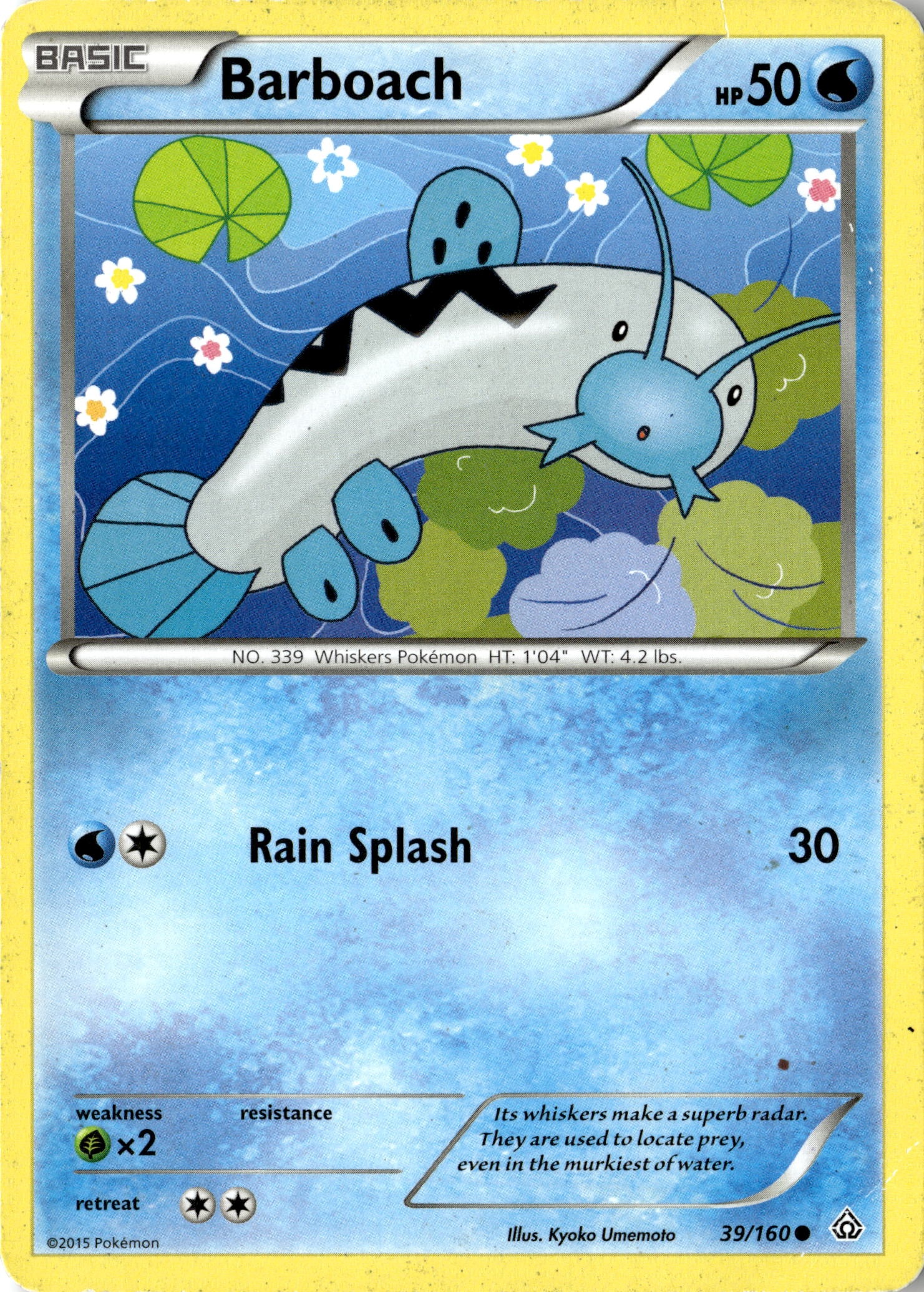 2015 Pokemon Prc En Barboach graded slab