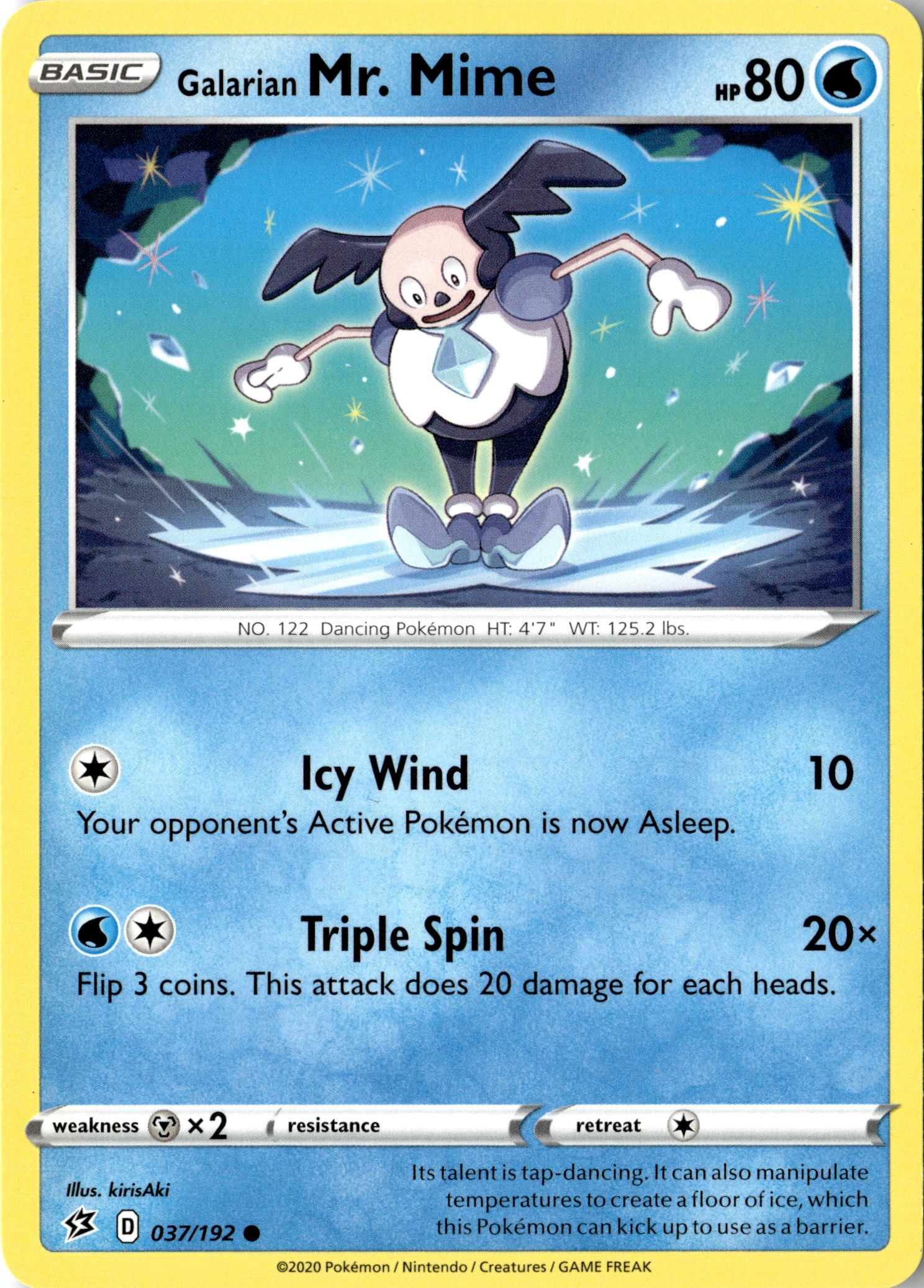 2020 Pokemon Rcl En Galarian Mr. Mime graded slab