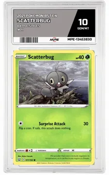 2021 POKEMON BST EN Battle Styles #011 Scatterbug MPE 10 GEM/MT — graded card up for auction