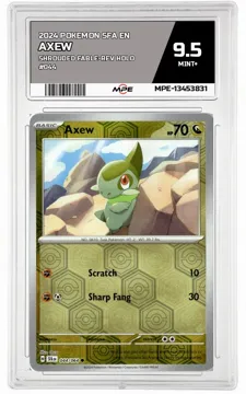 2024 POKEMON SFA EN Shrouded Fable-REV HOLO #044 Axew MPE 9.5 MINT+ — graded card up for auction