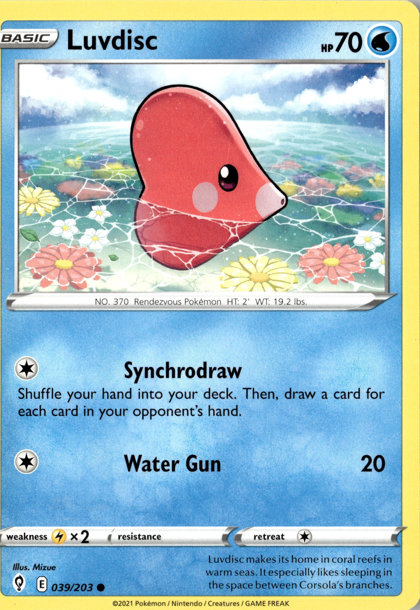 2021 Pokemon Evs En Luvdisc graded slab
