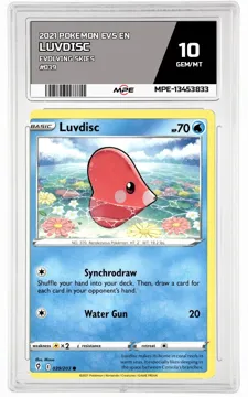 2021 POKEMON EVS EN Evolving Skies #039 LUVDISC MPE 10 GEM/MT — graded card up for auction