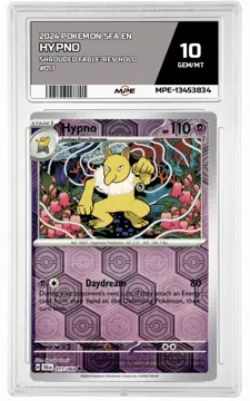 2024 POKEMON SFA EN Shrouded Fable-REV HOLO #017 Hypno MPE 10 GEM/MT — graded card up for auction