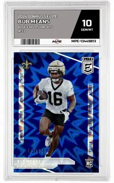 2024 DONRUSS ELITE BLUE EXPLOSION /875 #133 BUB MEANS MPE 10 GEM/MT — graded card up for auction