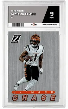 2023 ZENITH #8 JA'MARR CHASE MPE 9 MINT — graded card up for auction