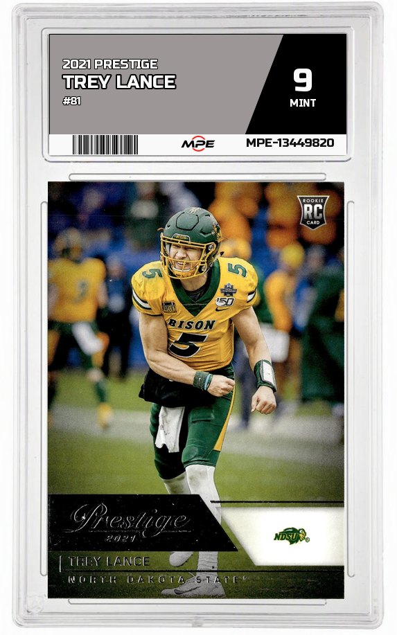 2021 PRESTIGE #81 TREY LANCE MPE 9 MINT — graded card auctioned from the MPE vault