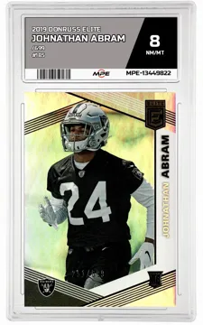 2019 DONRUSS ELITE /699 #185 JOHNATHAN ABRAM MPE 8 NM/MT — graded card up for auction