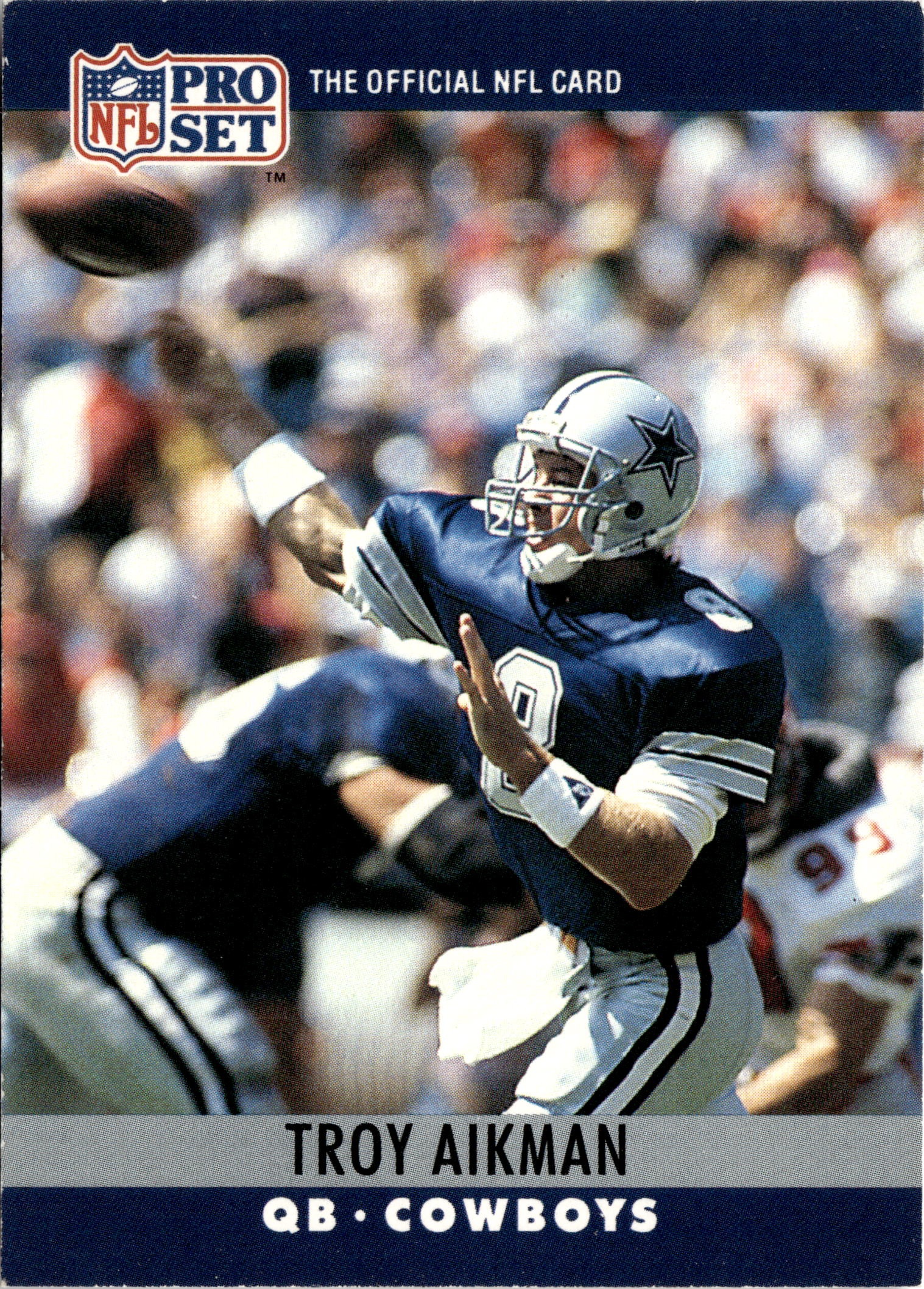 1990 Pro Set Troy Aikman graded slab