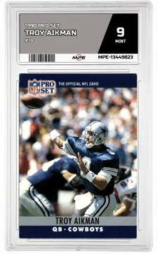1990 PRO SET #78 TROY AIKMAN MPE 9 MINT — graded card up for auction