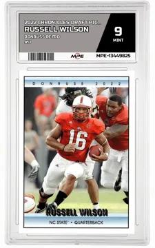 2022 CHRONICLES DRAFT PICKS DONRUSS RETRO #17 RUSSELL WILSON MPE 9 MINT — graded card up for auction