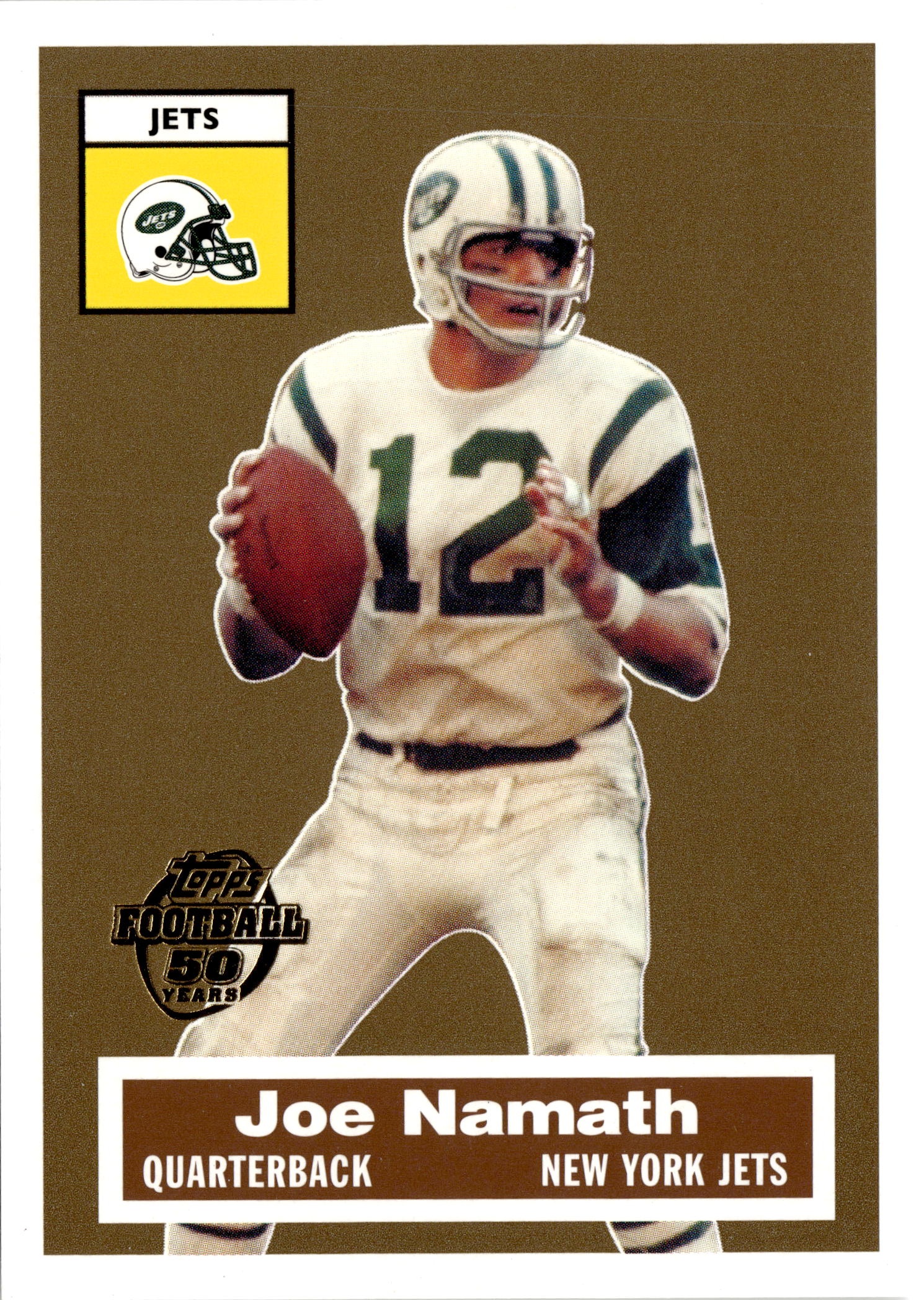 2005 Topps Joe Namath graded slab