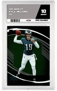 2025 ABSOLUTE #151 KYLE MCCORD MPE 10 GEM/MT — graded card up for auction