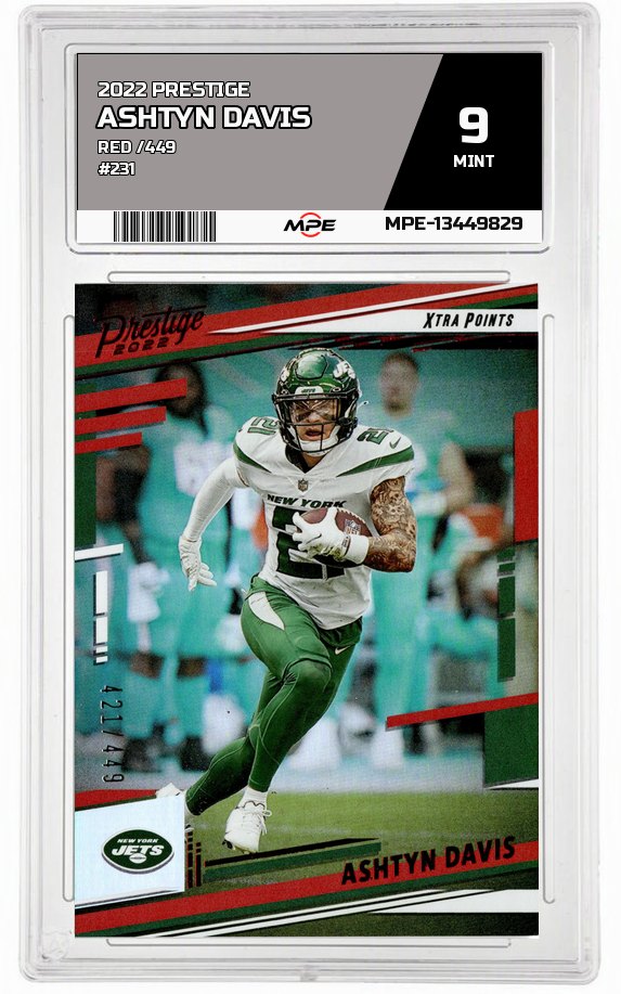 2022 PRESTIGE RED /449 #231 ASHTYN DAVIS MPE 9 MINT — graded card auctioned from the MPE vault