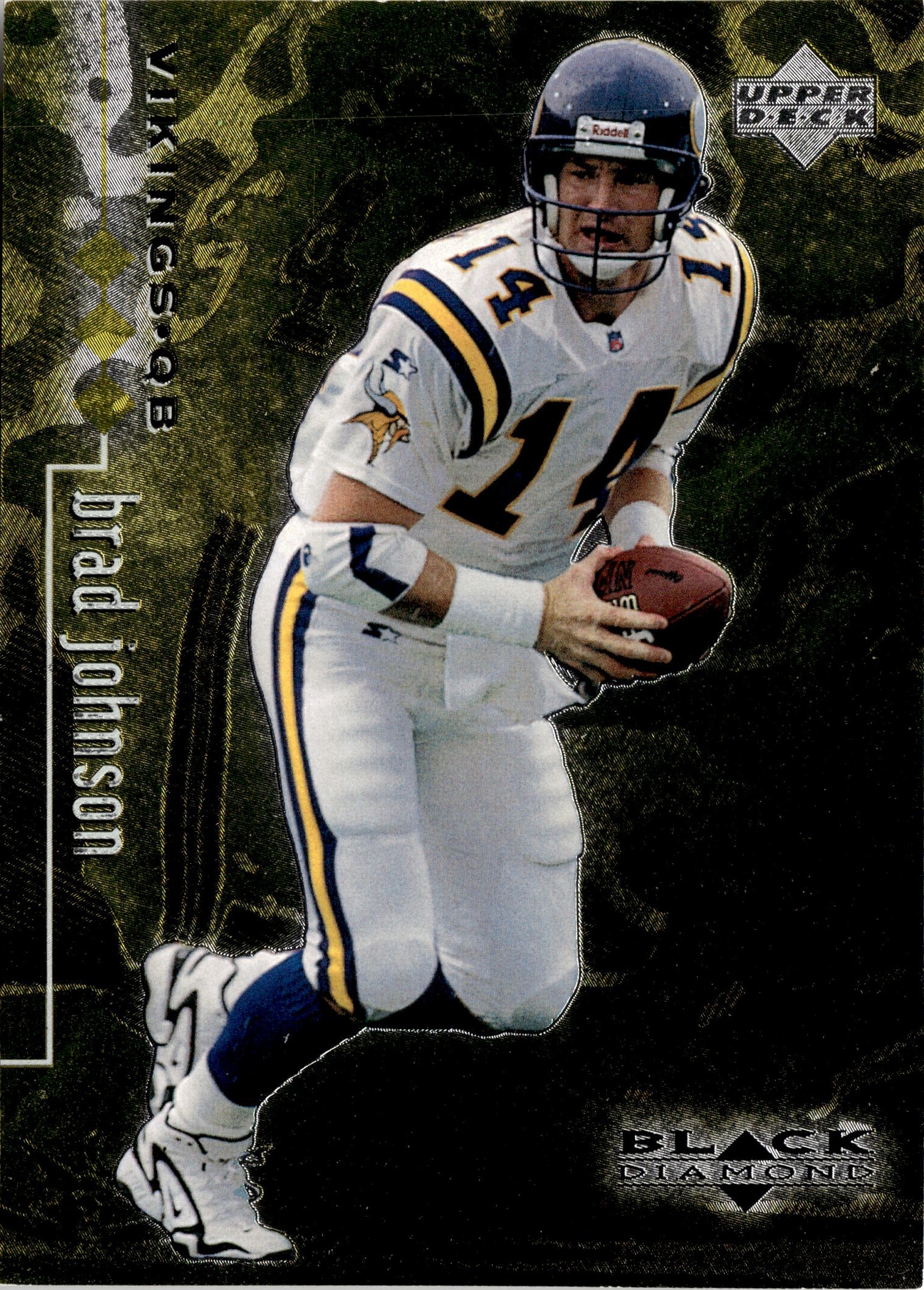 1998 UD Black Diamond Brad Johnson graded slab