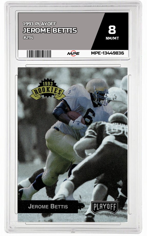1993 PLAYOFF #294 JEROME BETTIS MPE 8 NM/MT — graded card auctioned from the MPE vault