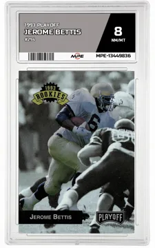 1993 PLAYOFF #294 JEROME BETTIS MPE 8 NM/MT — graded card up for auction