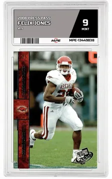 2008 PRESS PASS #19 FELIX JONES MPE 9 MINT — graded card up for auction