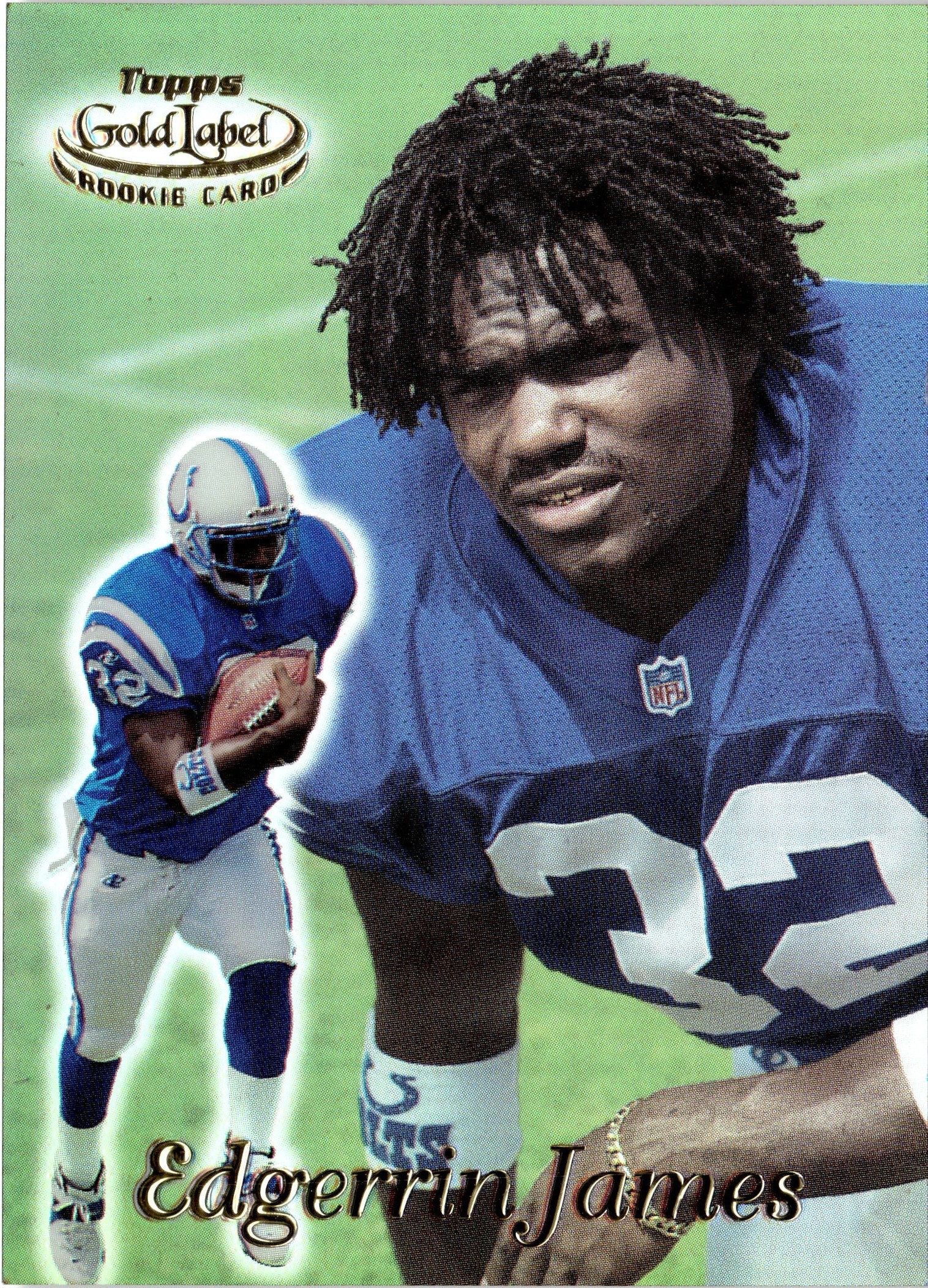 1999 Topps Gold Label Edgerrin James graded slab