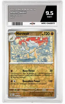 2023 POKEMON MEW EN 151-REV HOLO #105 MAROWAK MPE 9.5 MINT+ — graded card up for auction
