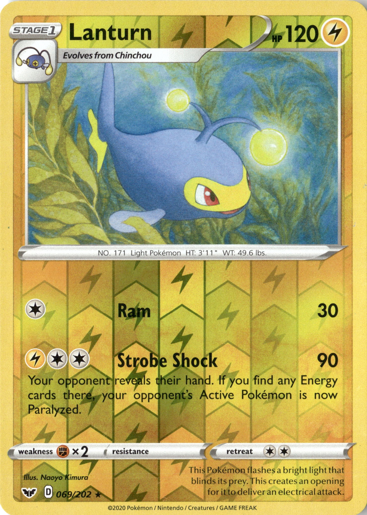 2020 Pokemon Ssh En Lanturn graded slab