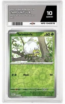 2023 POKEMON PAL EN PALDEA EVOLVED-REV HOLO #017 TAROUNTULA MPE 10 GEM/MT — graded card up for auction