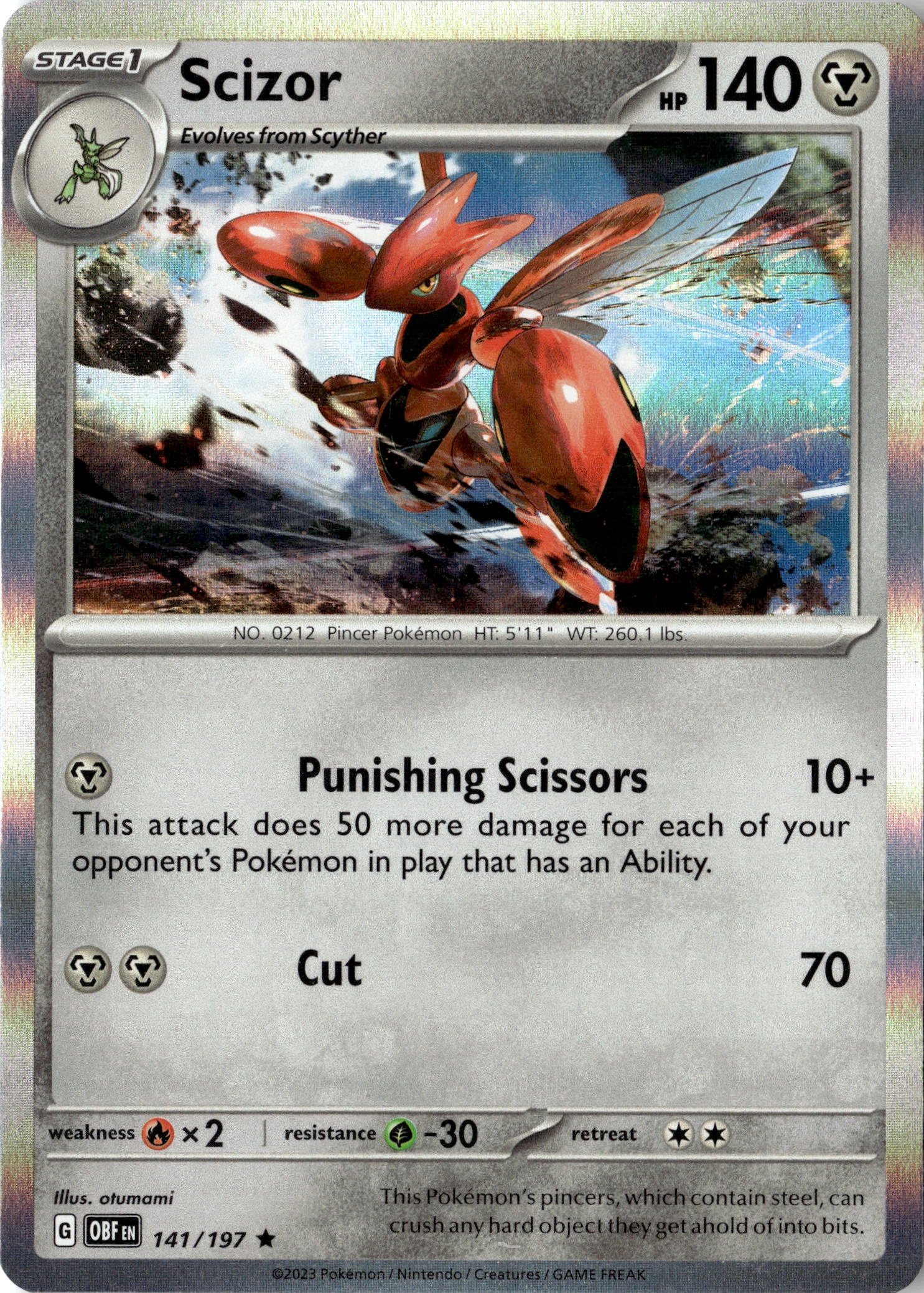Scizor graded slab