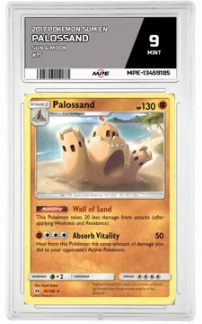 2017 POKEMON SUM EN SUN & MOON #75 PALOSSAND MPE 9 MINT — graded card up for auction