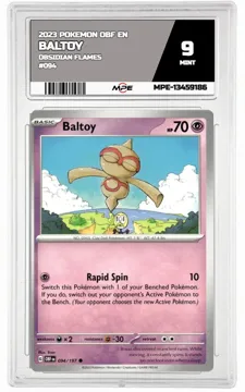 2023 POKEMON OBF EN OBSIDIAN FLAMES #094 BALTOY MPE 9 MINT — graded card up for auction