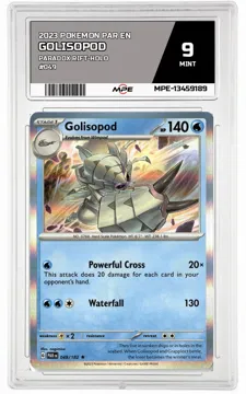 2023 POKEMON PAR EN PARADOX RIFT-HOLO #049 GOLISOPOD MPE 9 MINT — graded card up for auction