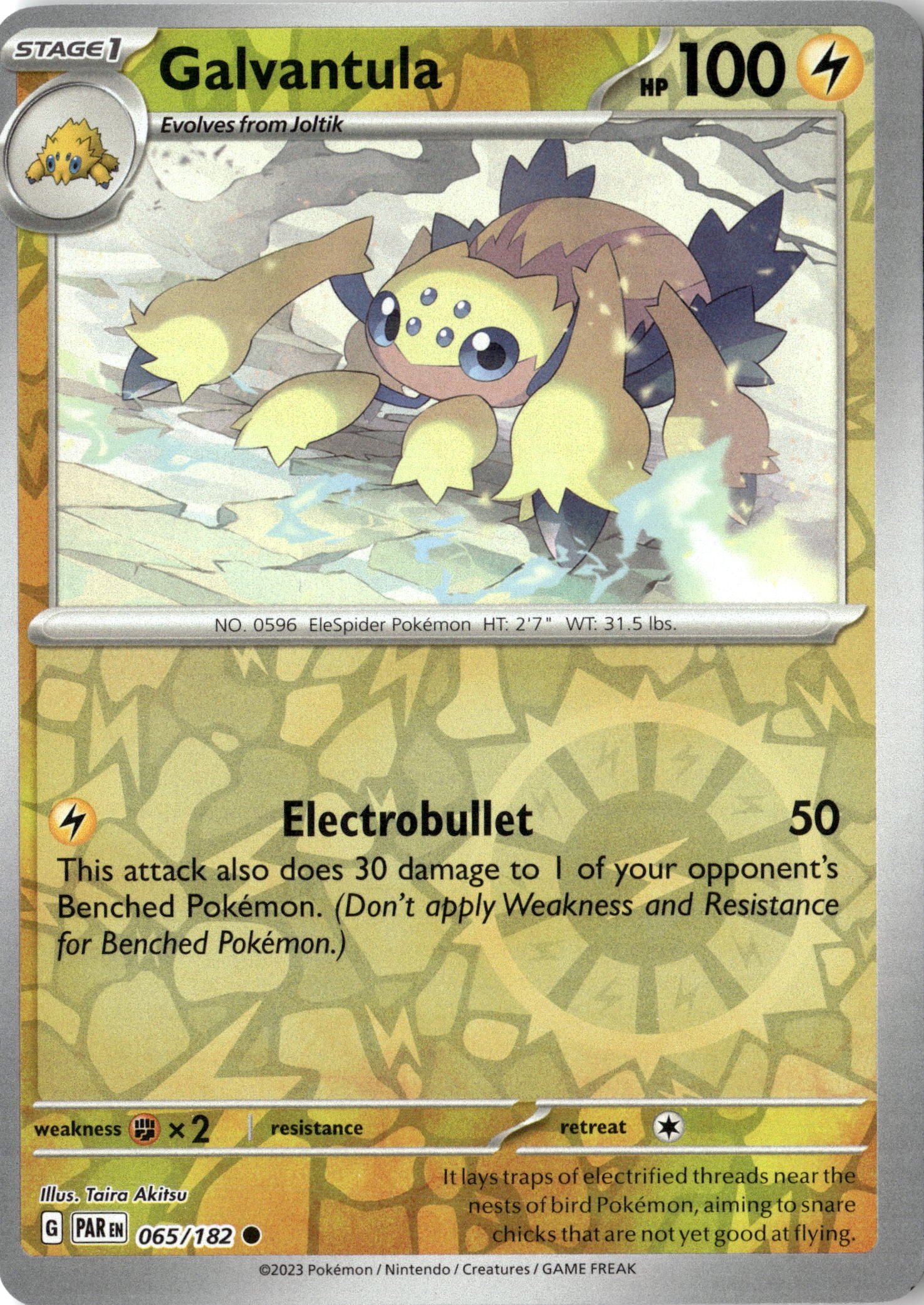 2023 Pokemon Par En Galvantula graded slab