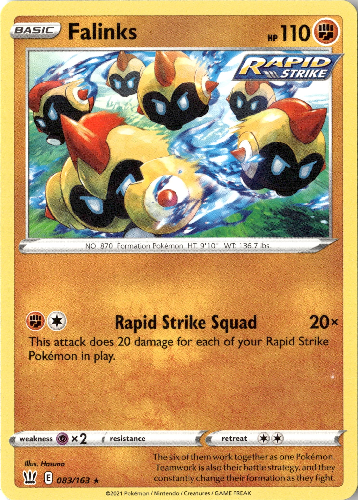 2021 Pokemon Bst En Falinks graded slab