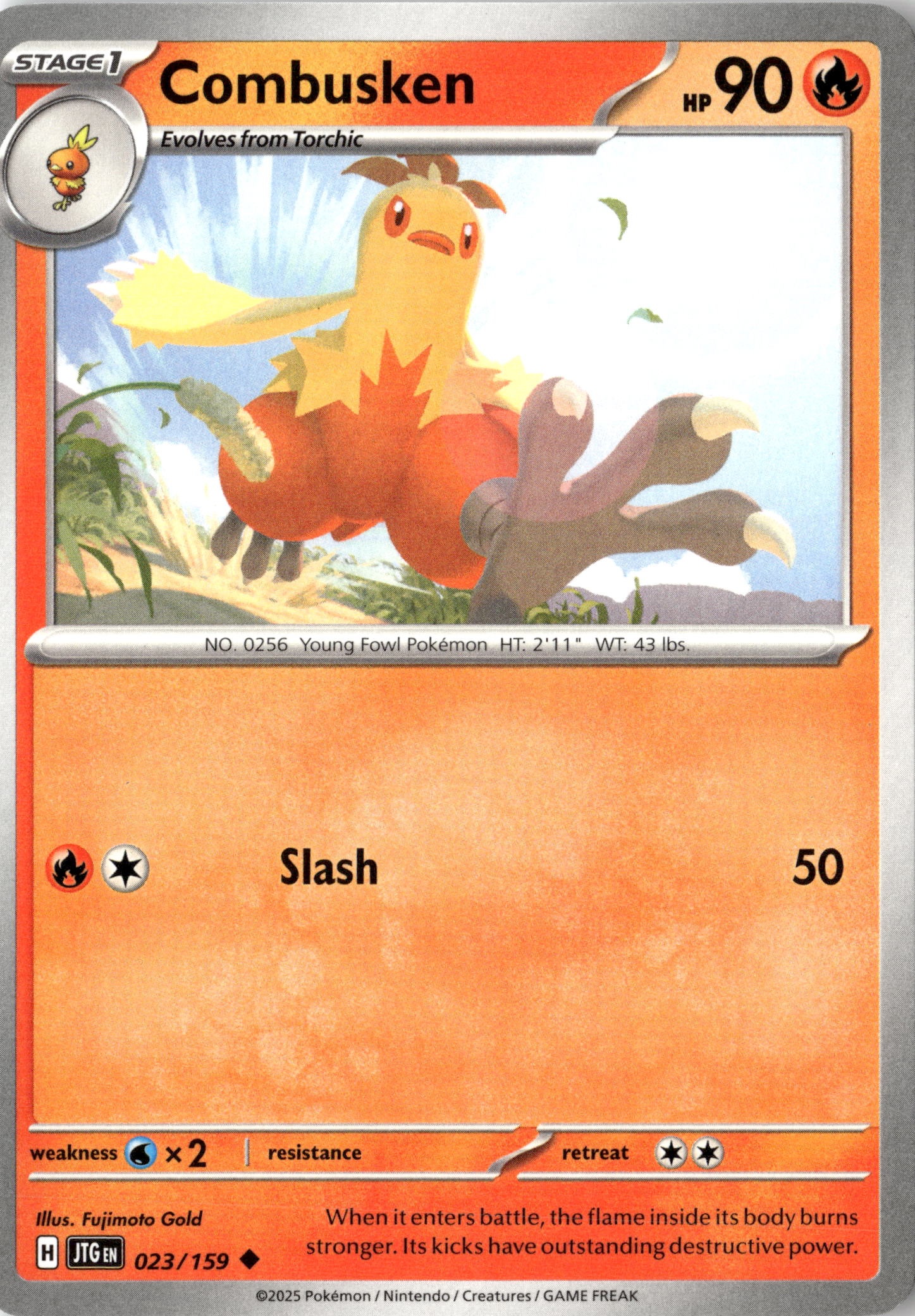 2025 Pokemon Jtg En Combusken graded slab