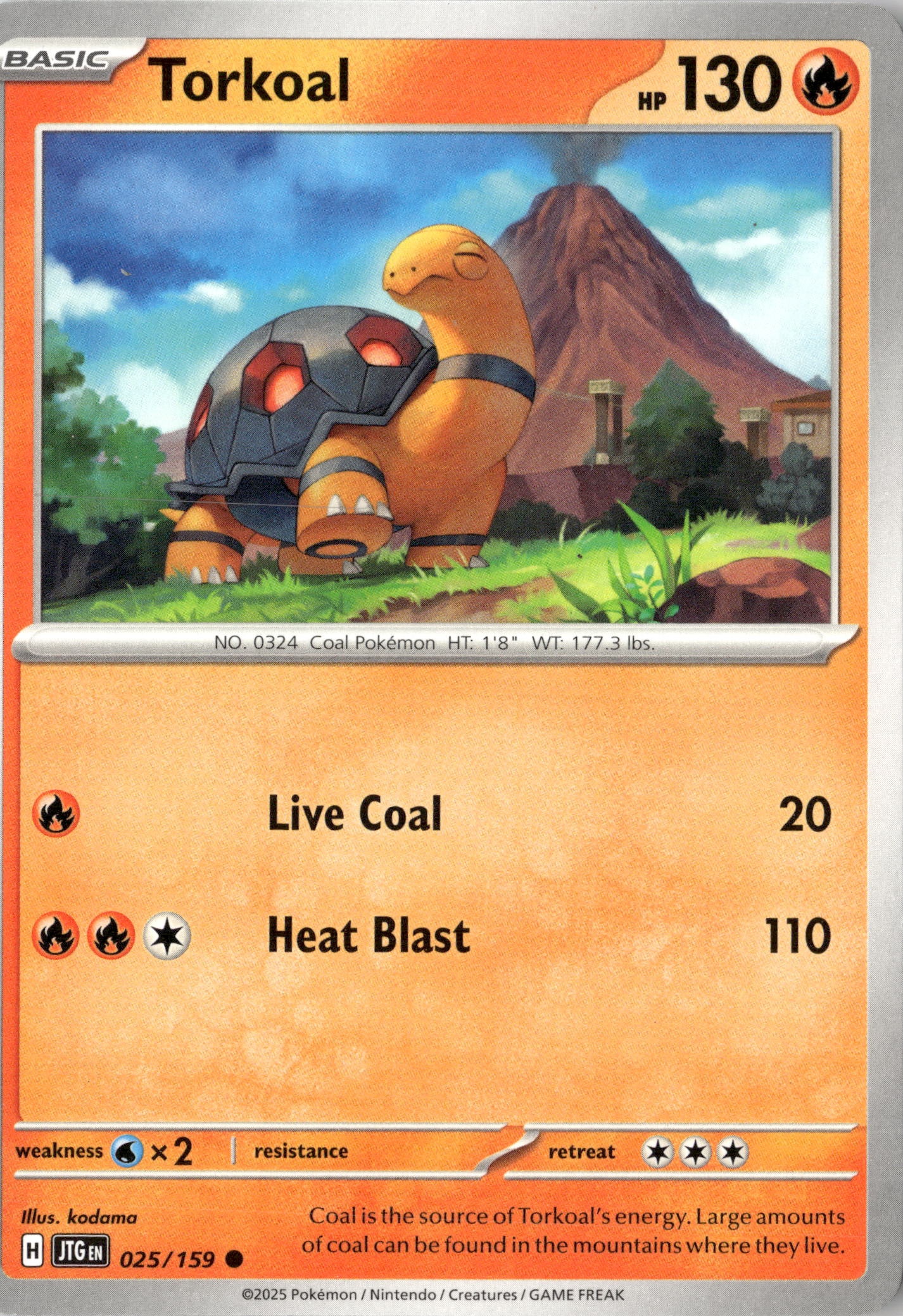 2025 Pokemon Jtg En Torkoal graded slab