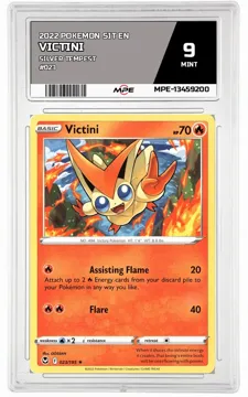 2022 POKEMON SIT EN SILVER TEMPEST #023 VICTINI MPE 9 MINT — graded card up for auction