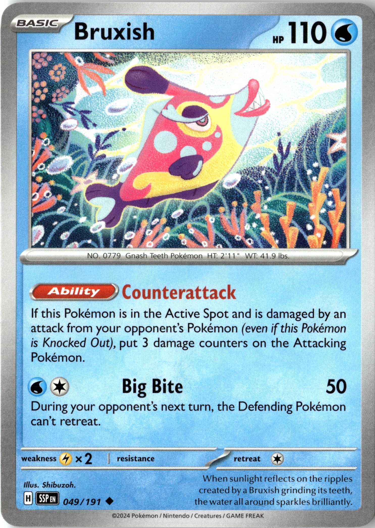 2024 Pokemon SSP En Bruxish graded slab