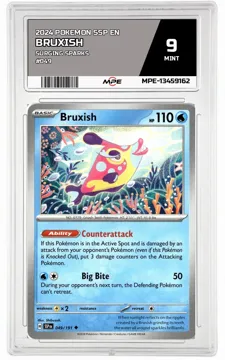 2024 POKEMON SSP EN SURGING SPARKS #049 BRUXISH MPE 9 MINT — graded card up for auction
