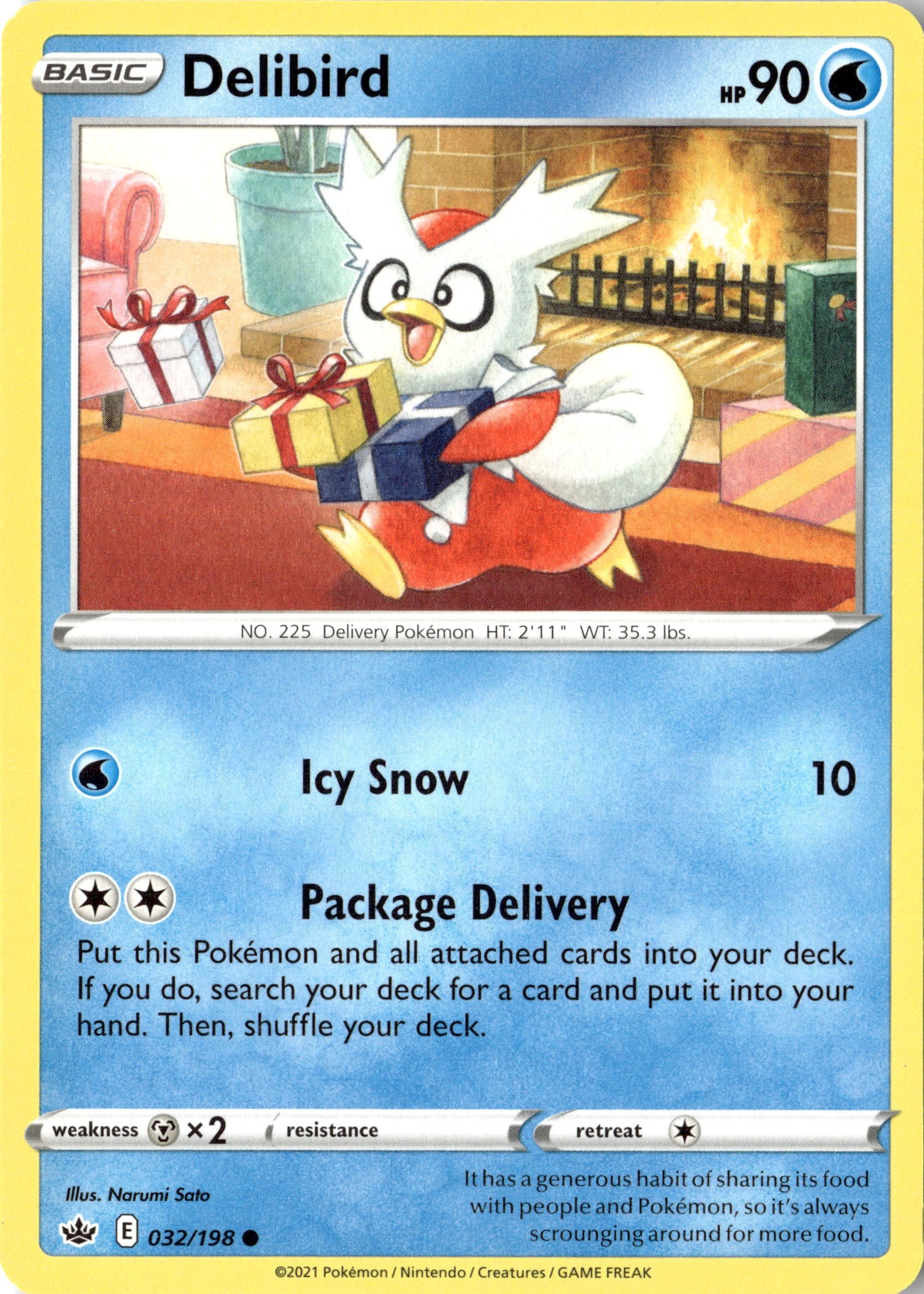 2021 Pokemon Cre En Delibird graded slab