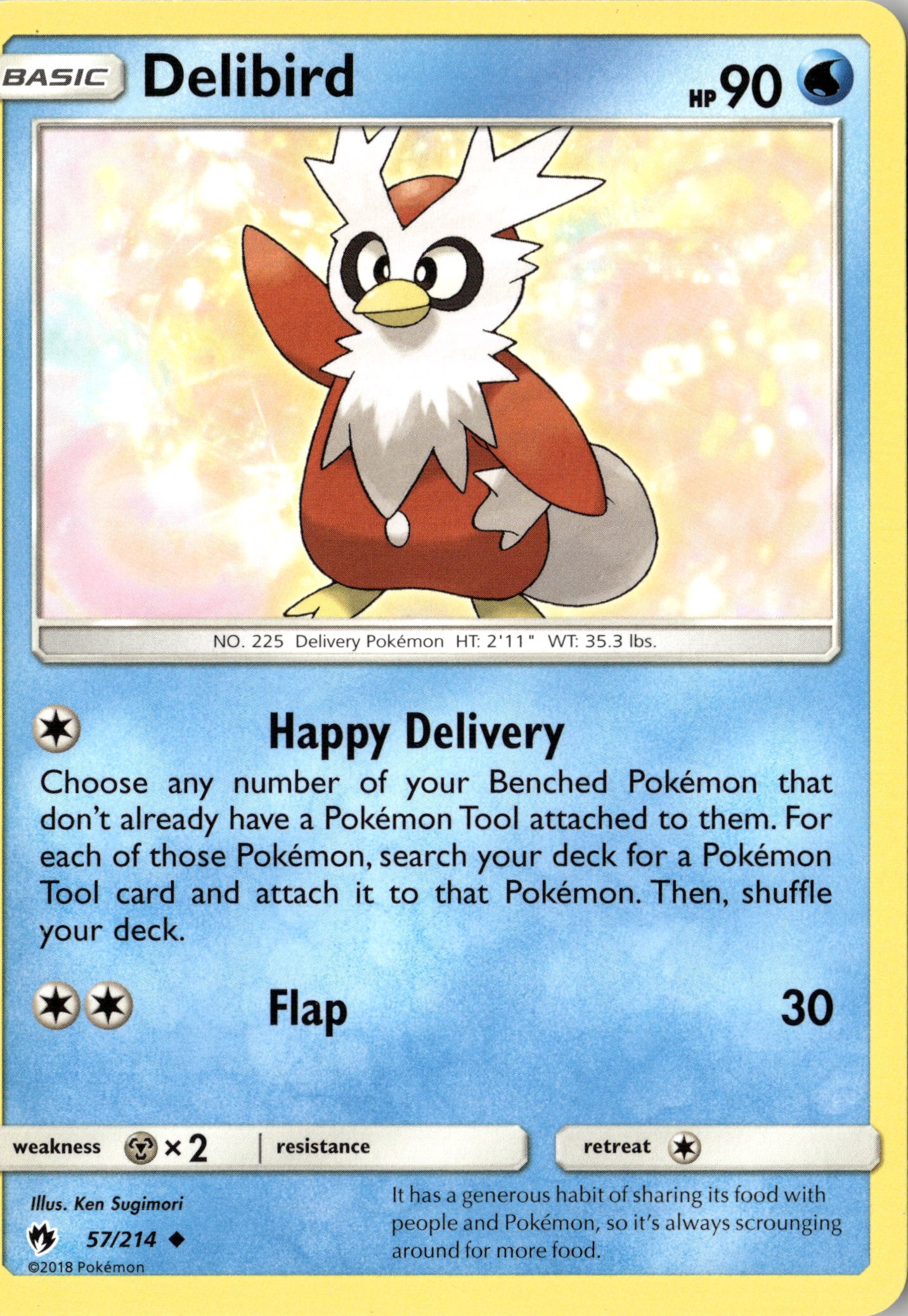 2018 Pokemon Lot En Delibird graded slab
