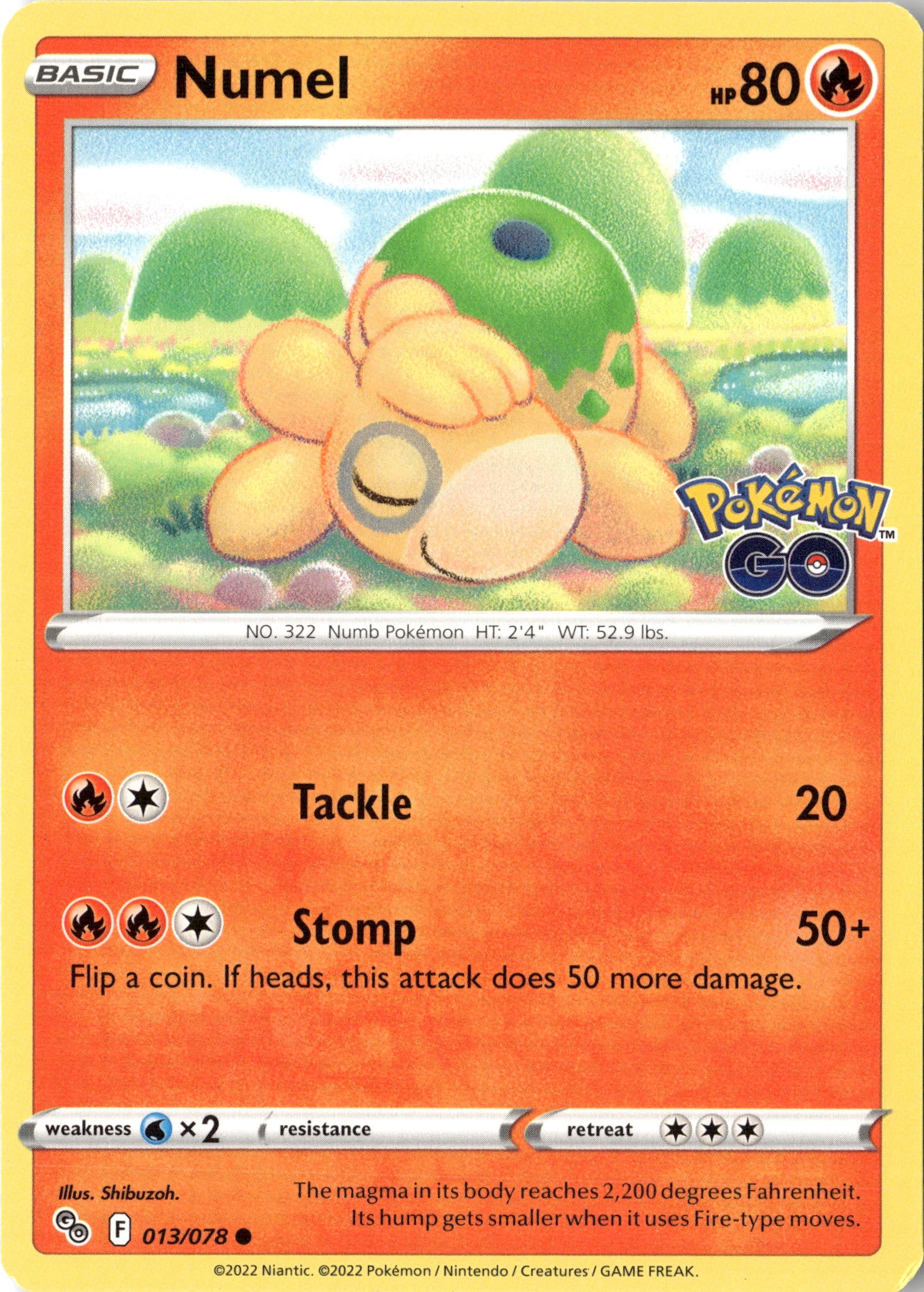 2022 Pokemon Pgo En Numel graded slab