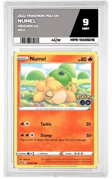 2022 POKEMON PGO EN POKÉMON GO #013 NUMEL MPE 9 MINT — graded card up for auction