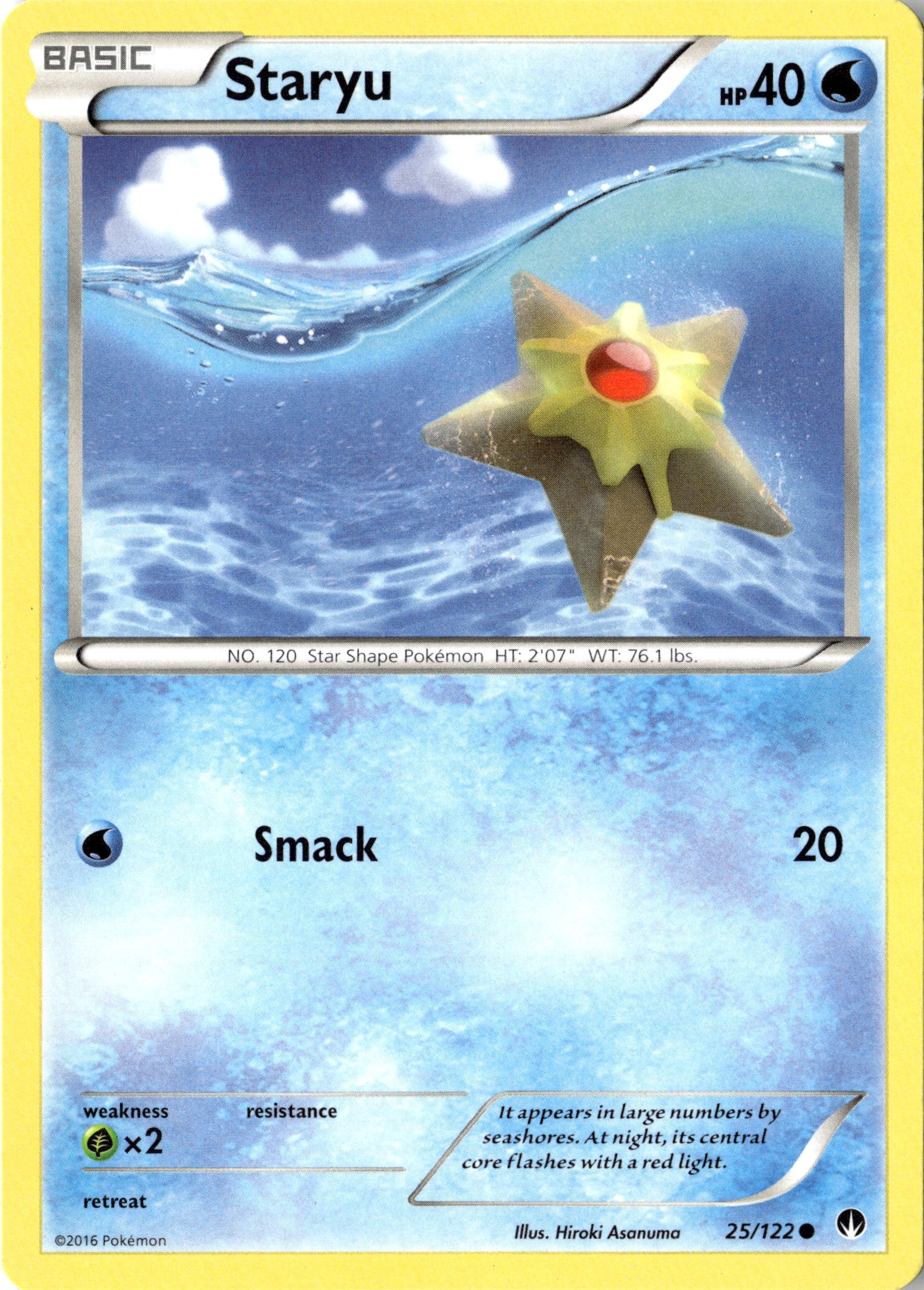2016 Pokemon Bkp En Staryu graded slab