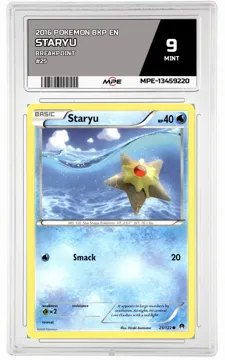 2016 POKEMON BKP EN BREAKPOINT #25 STARYU MPE 9 MINT — graded card up for auction