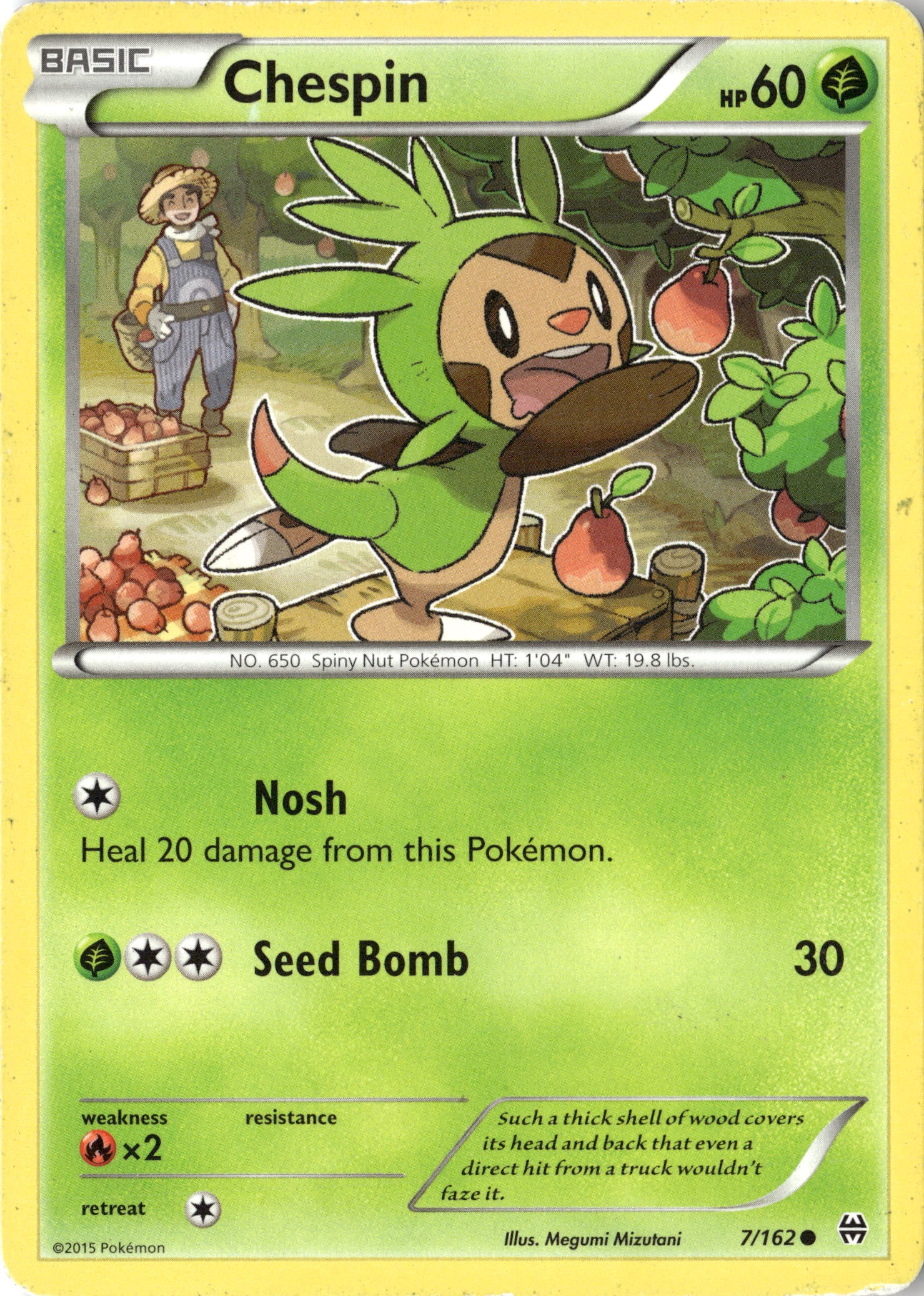 2015 Pokemon Bkt En Chespin graded slab
