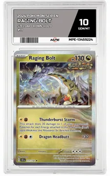 2024 POKEMON SCR EN STELLAR CROWN-HOLO #111 RAGING BOLT MPE 10 GEM/MT — graded card up for auction