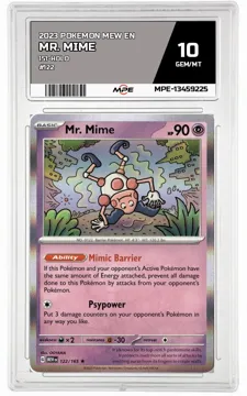 2023 POKEMON MEW EN 151-HOLO #122 MR. MIME MPE 10 GEM/MT — graded card up for auction