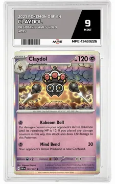 2023 POKEMON OBF EN OBSIDIAN FLAMES-HOLO #095 CLAYDOL MPE 9 MINT — graded card up for auction
