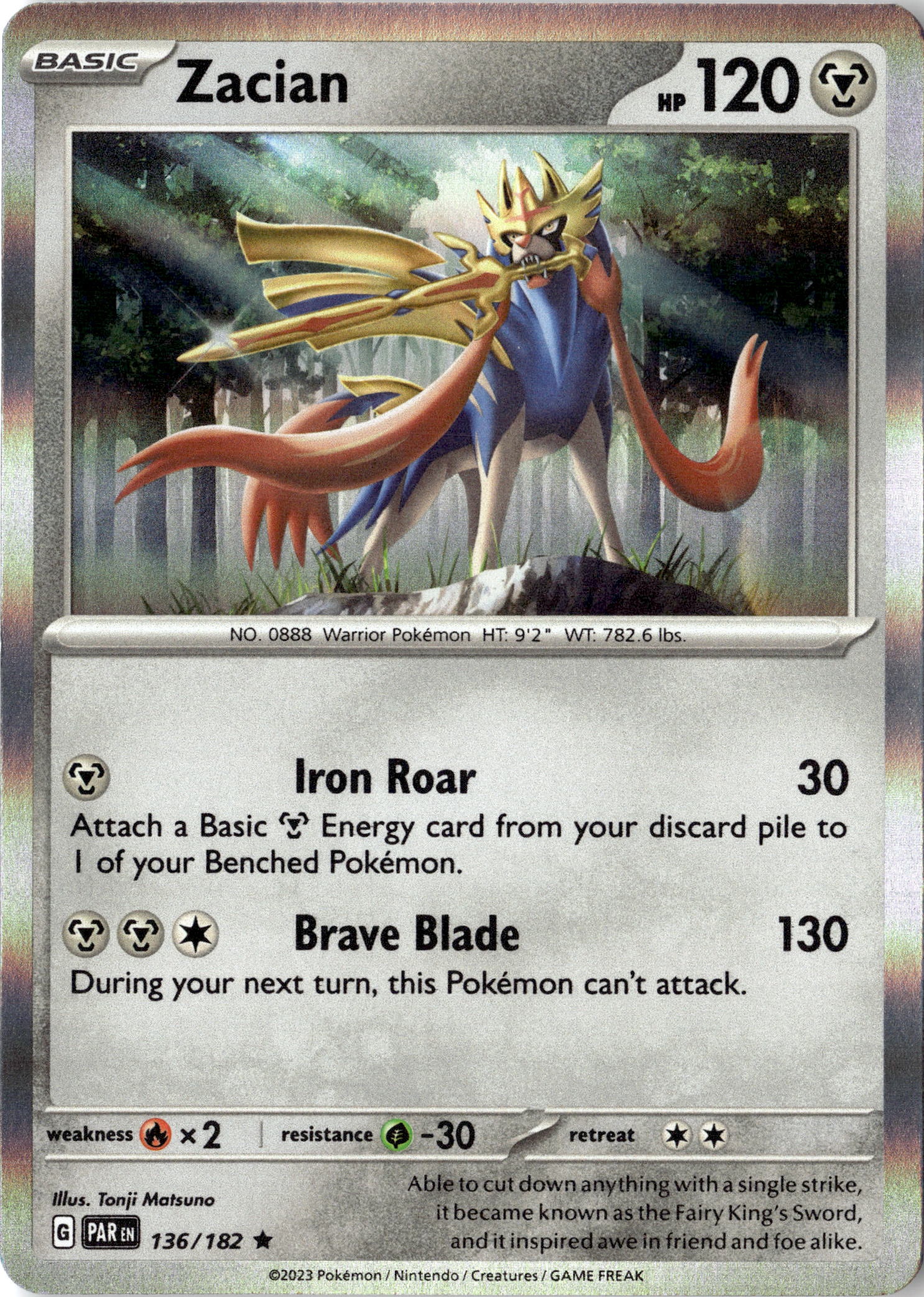 2023 Pokemon Par En Zacian graded slab
