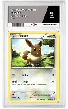 2015 POKEMON AOR EN ANCIENT ORIGINS #63 EEVEE MPE 9 MINT — graded card up for auction