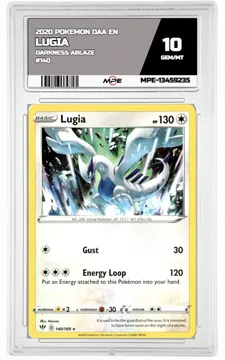 2020 POKEMON DAA EN DARKNESS ABLAZE #140 LUGIA MPE 10 GEM/MT — graded card up for auction