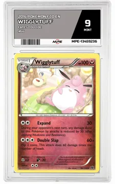 2016 POKEMON FCO EN FATES COLLIDE #66 WIGGLYTUFF MPE 9 MINT — graded card up for auction